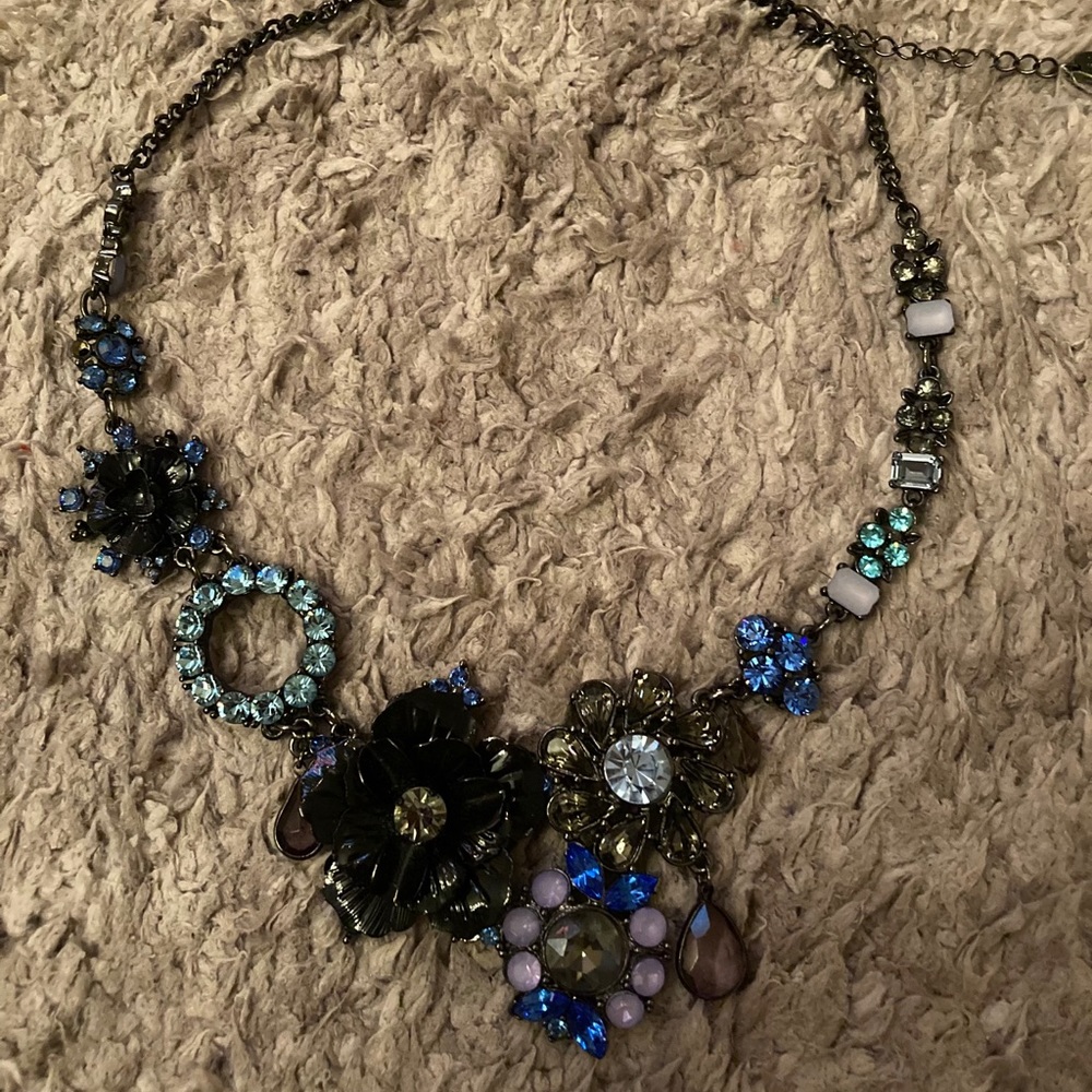 Blue and black necklace